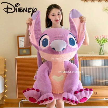 30/45/60/80CM Big Size Disney Stitch Cartoon Anime Plush Stuffed Doll Room Decoration Peluche Pillow  Plushies Ornaments Gifts