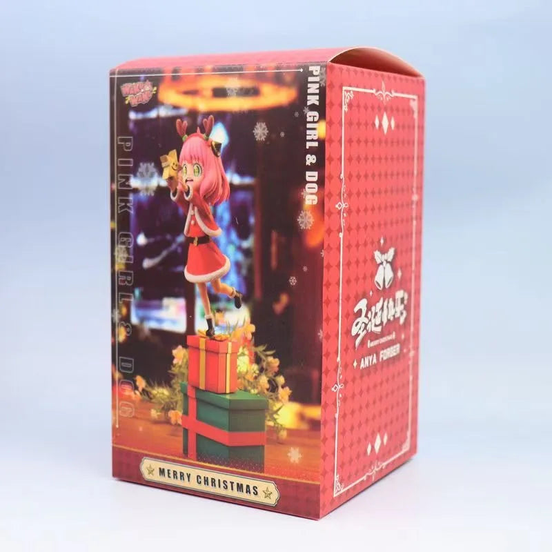 Christmas Anime Crayon Shin chan Figurine Santa Claus Spy Family Anya Action Figures Dolls Model Toys PVC Collectible Ornament