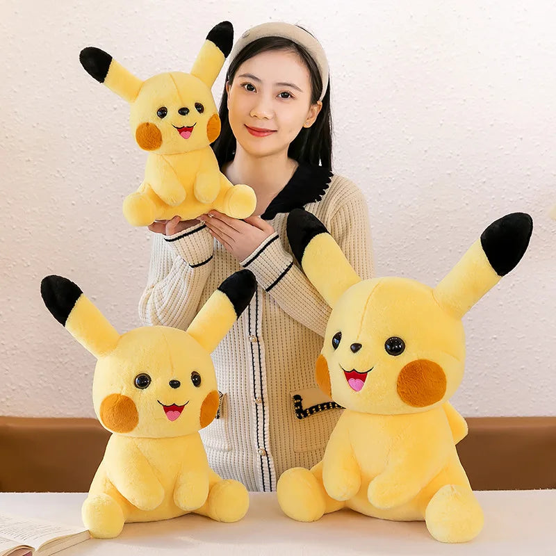 35-70CM Big Size Sitting Pikachu Plush Pokemon Cartoon Anime Peluche Kawaii Ornament Stuffed Animal Children's Toys Gifts
