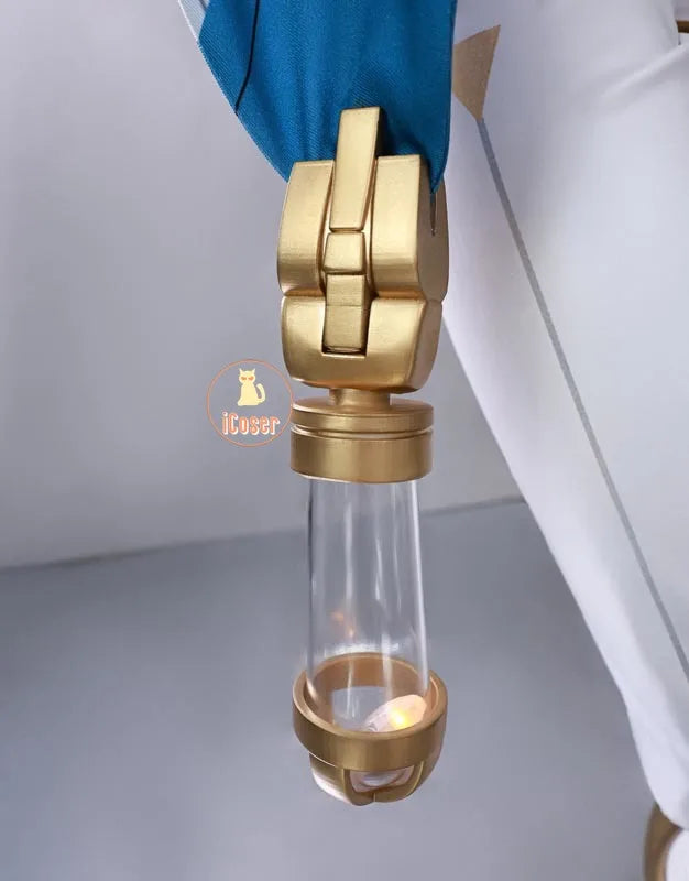 Genshin Impact Ineffa Cosplay Costume Wig Cloak Uniform Outfit Headwear Boom Boom Thunderwave Halloween Party for Women Girls