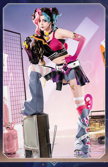 IN STOCK Jinxx Cosplay Costume Game DokiDoki-R Women Cute Pink Dress Valentine Costume Jinxx Cosplay