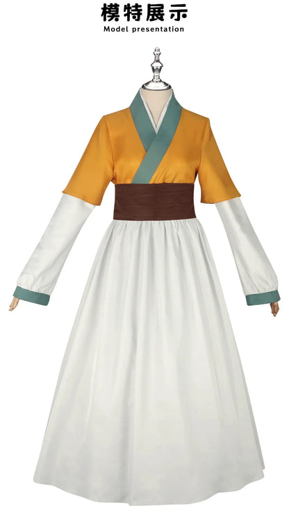 iCoser Anime The Apothecary Diaries Shisui Cosplay Costume Wig Yellow Dress Hanfu Palace Maid Clothing Halloween Party for Women