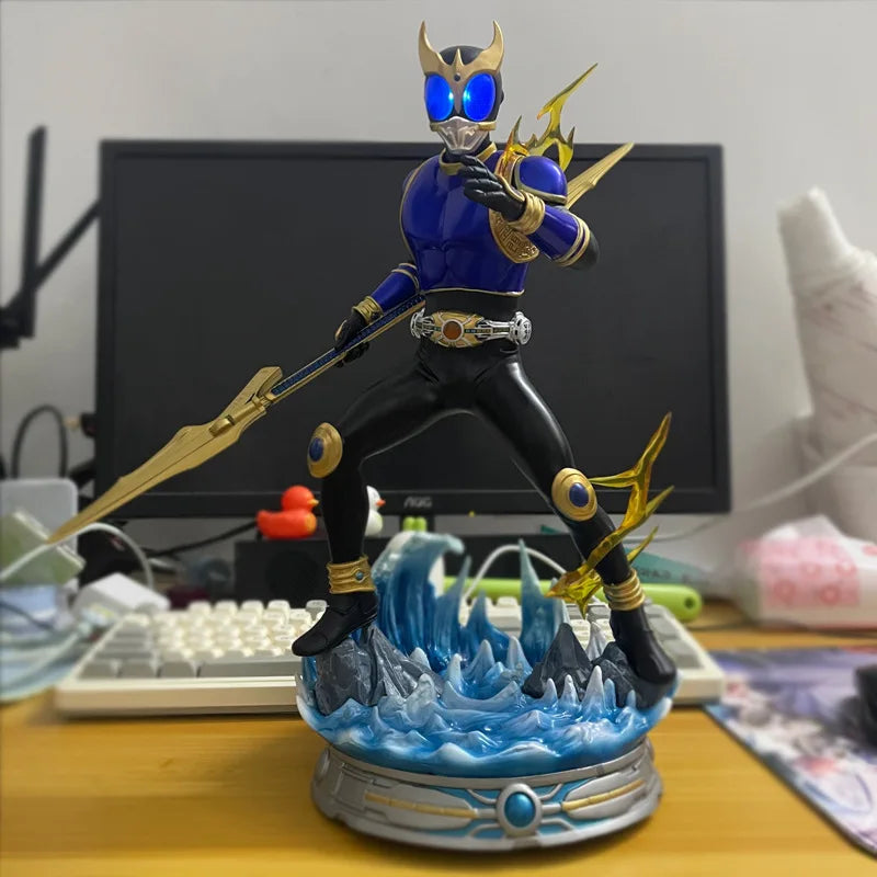38cm Masked Rider Kuuga Rising Dragon Form Anime Figure Kamen Rider Figurine Collection Statue Model Ornament Room Desk Toy Gift