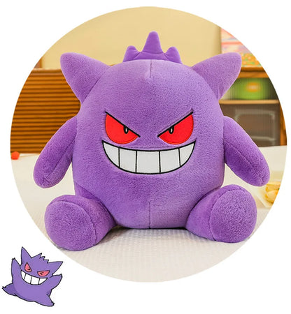Large size Gengar Plush Toy Pokemon Doll Cute Stuffed Animal Kids Birthday Christmas Gift for Children Plushie Doll Fantasy Pet
