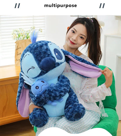 30/85cm Lilo and Stitch Disney Plush Toys Pink Kawaii Scrump Anime Cartoon Plushie Sakura Stich Dolls Soft Stuffed Gift for Kids
