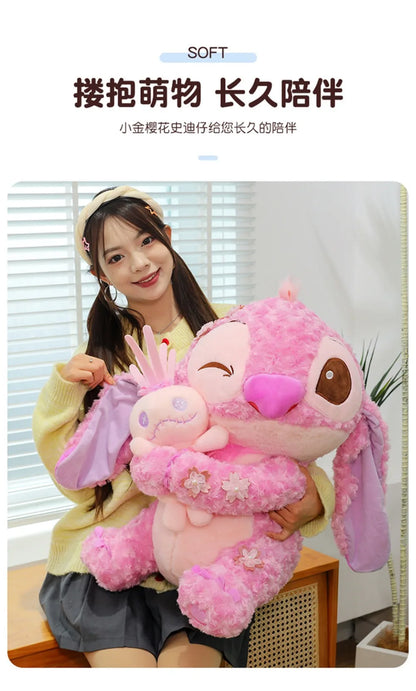 70cm Big Size Disney Lilo & Stitchanime Plush Stuffed Doll Room Decoration Peluche Pillow Angel Plushies Ornaments Gifts