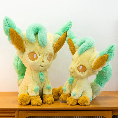 45/80cm Large Leafeon Pokemon Plush Toys Doll Cartoon Ornament Stuffed Plushie Kawaii Eevee Pillow Pokémon Gift for Children