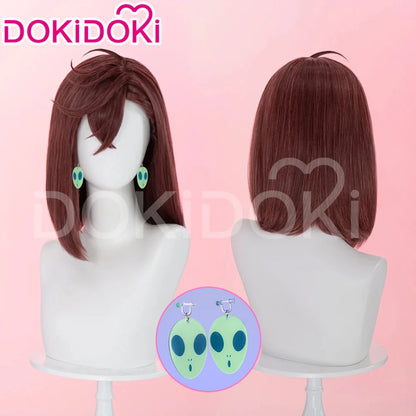 IN STOCK Momo Ayase Wig Anime Dandadan Cosplay DokiDoki Women 38cm Brown Short Hair Ayase Momo Maid Halloween Ear Clips Free Cap