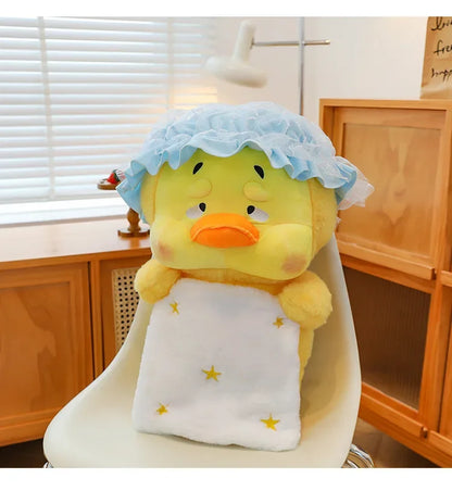 Cute Miss You Doesn't Want To Get Up Series Plush Toys Children's Soothing Dolls Indoor Ornaments Yellow Ducks Children's Gifts