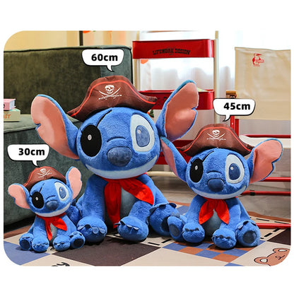 30/60cm Lilo and Stitch Disney Plush Toys Cartoon Anime Stuffed Kawaii Pirate Soft Stich Doll Plushie Kids Birthday Gifts Xmas