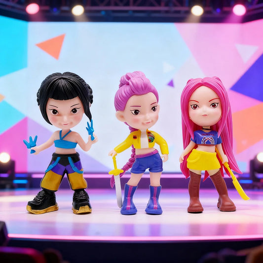 15.5cm KPop Demon Hunters Anime Figure Cartoon Cute Rumi Action Figure Kawaii Mira/Zoey Figurine PVC Collection Model Doll Toys