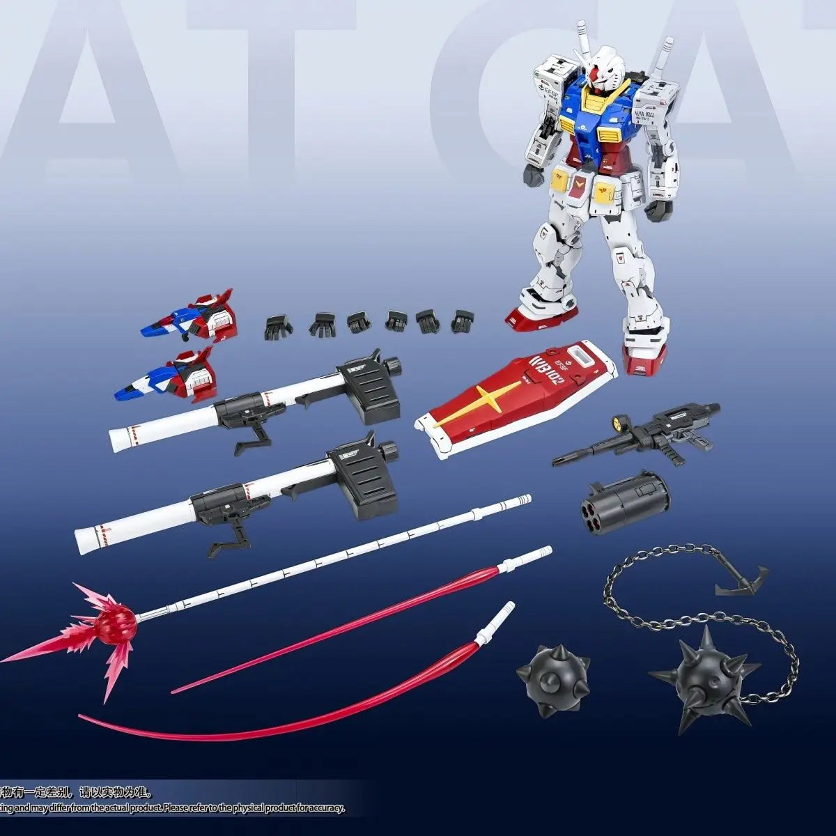 In Stock FAT CAT Rx-78-2 Ver 2.0 RG 1/100 RGU Model Assembly Model Kit Movable Joints Collectible Robot Kits Model Gift