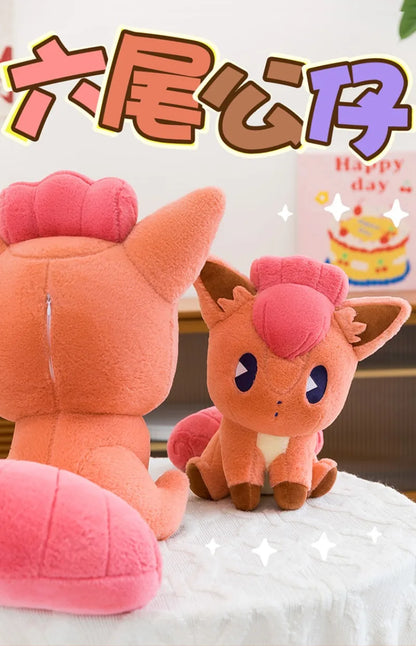 35/45/65CM Big Size Pokemon Vulpix Plushies Cartoon Anime Peluche Stuffed Animal Comfortable Soft Doll Kawaii Ornament Gifts