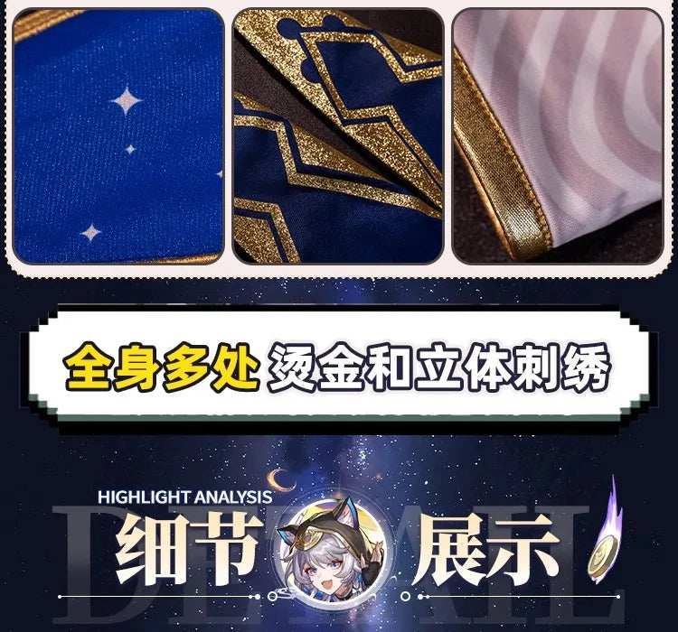 iCoser Honkai Star Rail Cipher Cosplay Costume Wig Bodysuit Uniform Cifera Tail Halloween Party for Women Girls Festival Props
