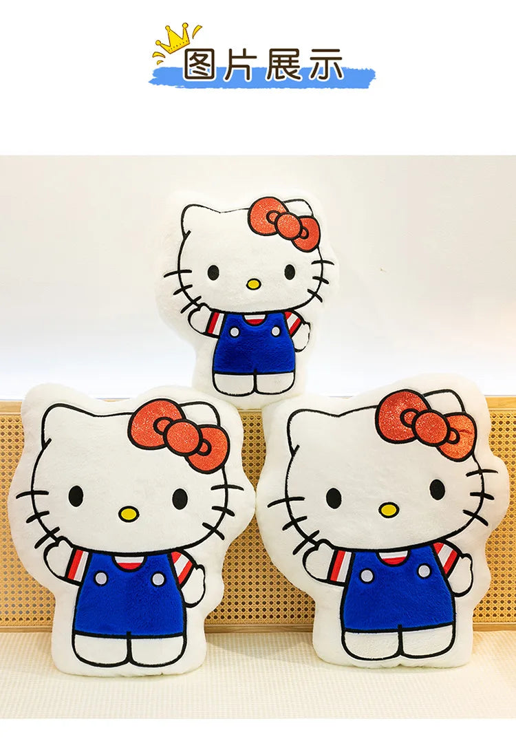 New Hello Kitty Plush Toy Kitten Stuffed Animal Soft Pillow Cute Doll for Girls Birthday Christmas Gift Perfect Sleep Companion