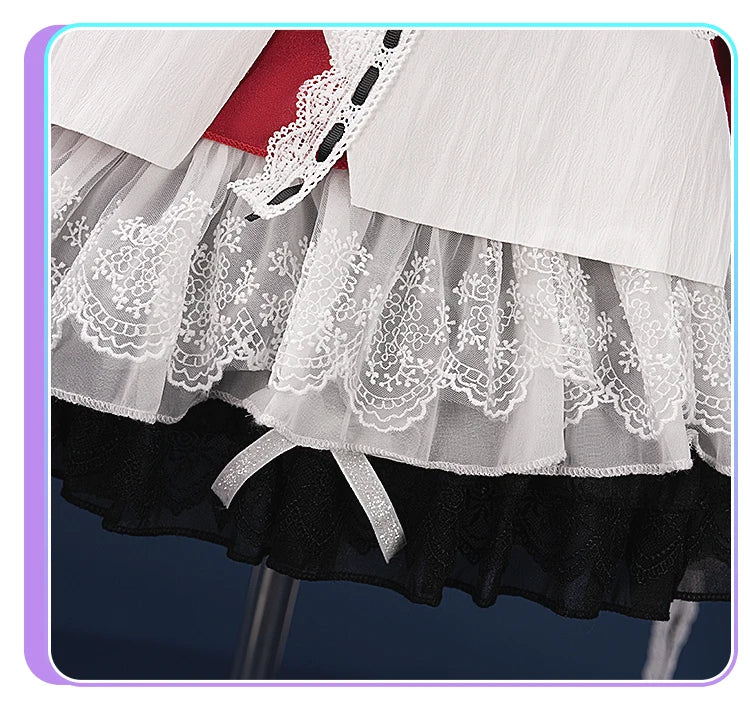 IN STOCK Akiyamaa Mizuki Mikuu Cosplay Costume Game Cosplay【XS-2XL】DokiDoki-R Women White Lolita Dress Mizu5 Cosplay Plus Size