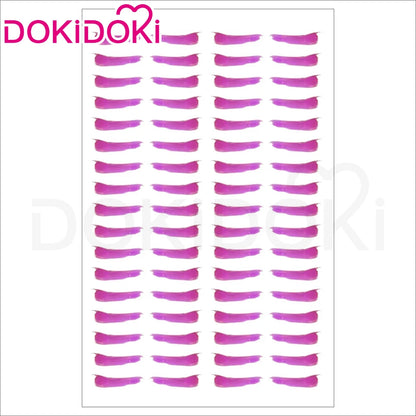 IN STOCK Jinxx Wig Game DokiDoki-R Women 38cm Hair Jinxx Cosplay Mask Tattoo Necklace Nails Bun Wig Luminous Ball Free Cap