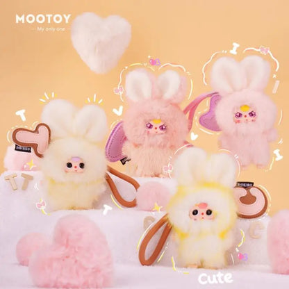 Baby Three Super Mini Bunny Series Mystery Blind Box Plush Keychain Pendant Collectible Soft Fluffy Doll Gift