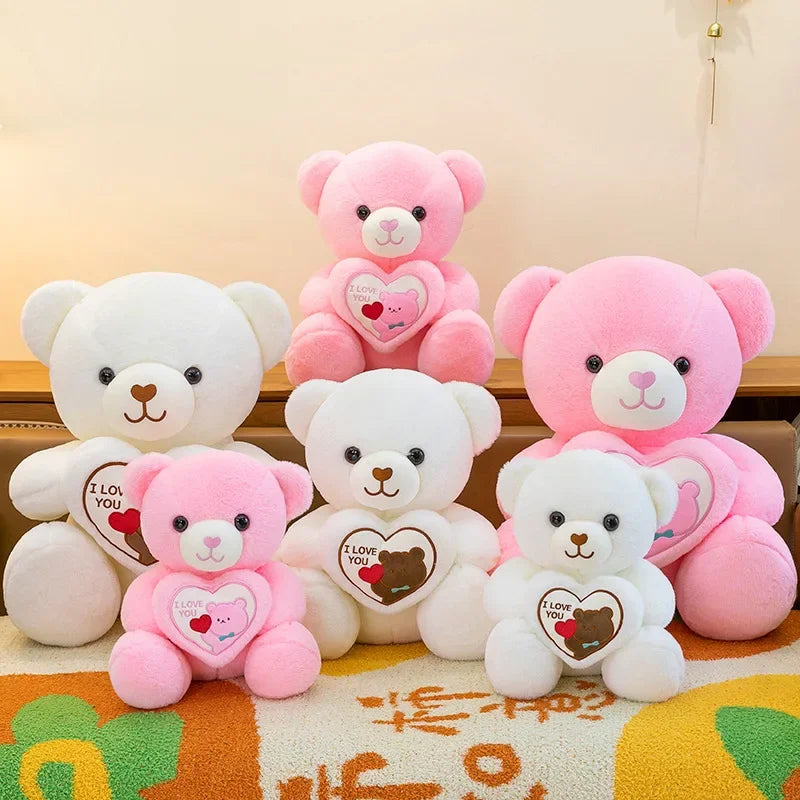 Kawaii 45cm LOVE Plush Toy Bear Stuffed Animals Doll Decoration Birthday Gifts Soft Pillow Dolls Grilfriend Girls Wife Kids Gift