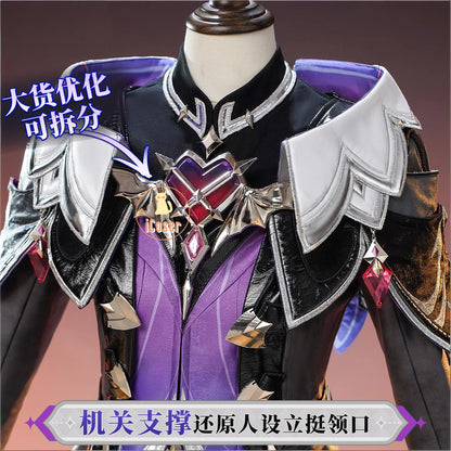 Genshin Impact Durin Cosplay Costume Wig Uniform Outfit Headwear Metal Props Halloween Party for Women Men Carnival Role Play