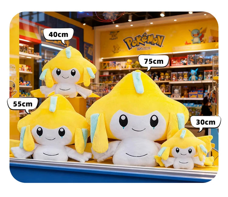 30-75CM Big Size Pokémon Jirachi Plushies Cartoon Anime Peluche Comfortable Soft Doll Kawaii Ornament Children's Toy Gifts