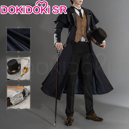 IN STOCK Klein Moretti Cosplay Costume Anime Lord of the Mysteries DokiDoki-SR Men Black Suit Klein Moretti Cosplay Hat