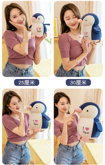 30cm Cute Soft Love Penguin Plush Toys Office Pillow Home Comfort Cushion Child Decor Christmas Gift Cotton Doll Stuffed Toys
