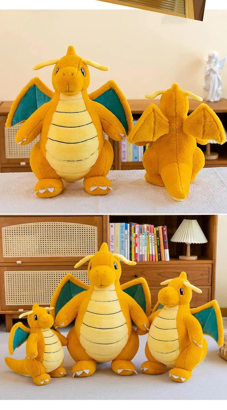 Pokemon Dragonite Plush Toy  Large Size Rabbit Plush 45/60/80cm Pokémon Plushie Animal Soft Stuffed Kawaii Toy Gift for Children