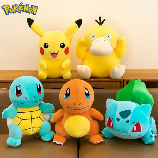 21/31/45CM Pokémon Pikachu Peluche Bulbasaur Psyduck Pokémon Anime Stuffed Animal Kawaii Comfortable Soft Doll Children Toy Gift