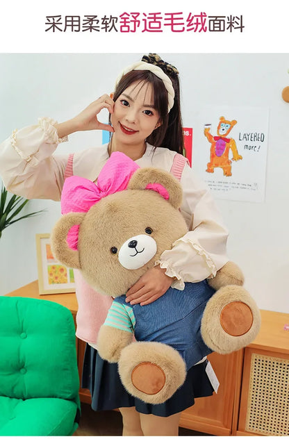 Cute Classic Butterfly Feifei Bear Plush Toys Kawaii Bow Tie Bear Plushie Pillow Stuffed Soft Dolls for Kids Girls Lover Gifts