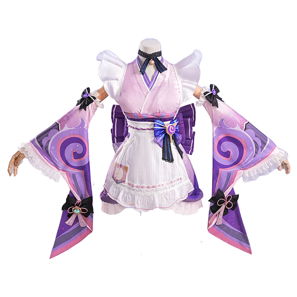 Yumemizuki Mizuki Cosplay Costume Game Genshin Impact【XS-2XL】DokiDoki-R Women Cute Dress Halloween Tail Plus Size