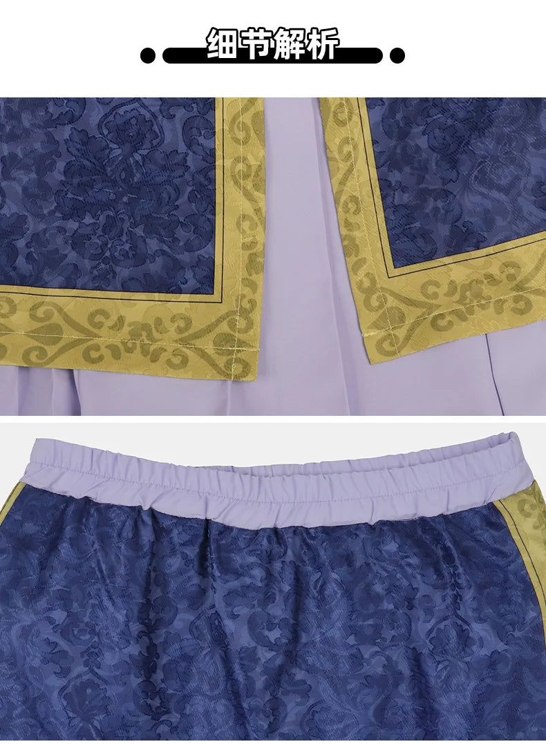 Anime The Apothecary Diaries Jinshi Cosplay Costume Wig Blue Robe Western Capital Banquet Uniform Mask Kusuriya No Hitorigoto