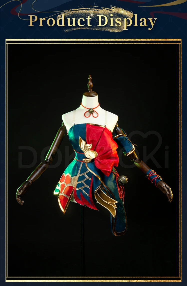 IN STOCK Ahrii Cosplay Costume Game Cosplay DokiDoki-R Ahrii Skin Sexy Women Dress The Nine-Tailed Fox Ears Halloween Costume