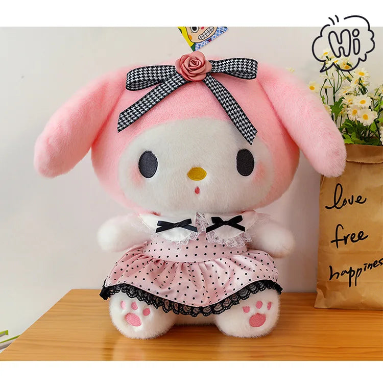 Sanrio Big Size 80cm Cute Kuromi My Melody Soft Stuffed Sofa Body Throw Pillow Plush Toys Dolls Kawaii Room Decor Holiday Gifts