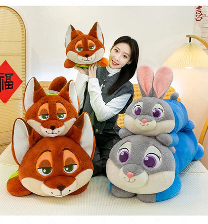 85/105/125cm Super Big Size Judy Hopps Zootopia Anime Plush Stuffed Doll Kawaii Nick Wilde Plushies Children Pillow Holiday Gift