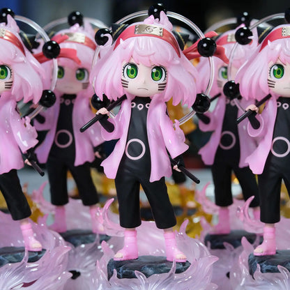 22cm Naruto Anime Figure Anya Forger Cos Rikudousennin Naruto Action Figurine Pvc Statue Collection Model Desk Decor Toys Gifts