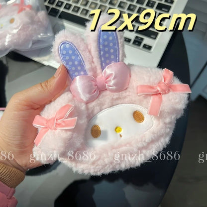 Sanrio Cartoon Backpack For Girl Women My Melody Sweet Piano Lovely Schoolbag Japanese Style Casual Large Capacity Plush Bag