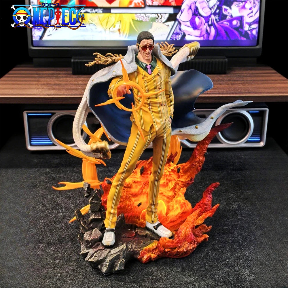 27.5cm Anime One Piece Borsalino PVC Action Figure Statue Desktop Ornament Model Toy Gift - With Box