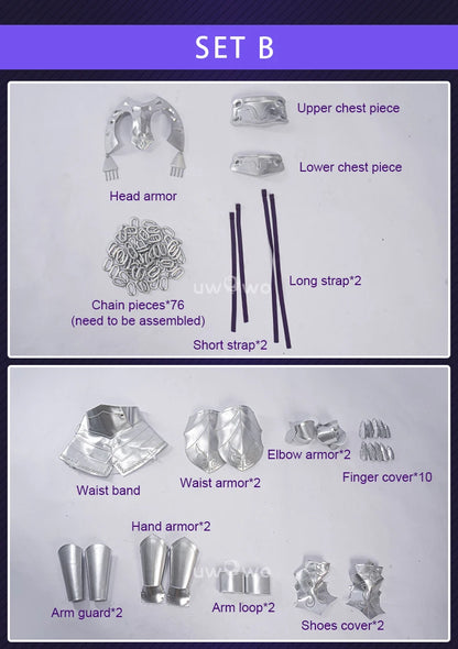 UWOWO Jeannee Cosplay Game  Jeannee d'Arc Stage 2 Battle Suit Cosplay Costume Halloween Costume