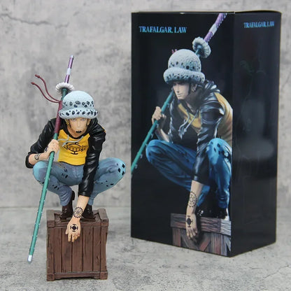 21cm/8.2inch One Piece Character Trafalgar D. Water Law PVC Action Figure Model Statue Collection Decoration Toys Gift