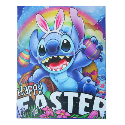 New Disney Stitch  24-Grid Christmas Countdown Calendar Blind Box - Alloy Bracelet Gift Set For Halloween & Xmas