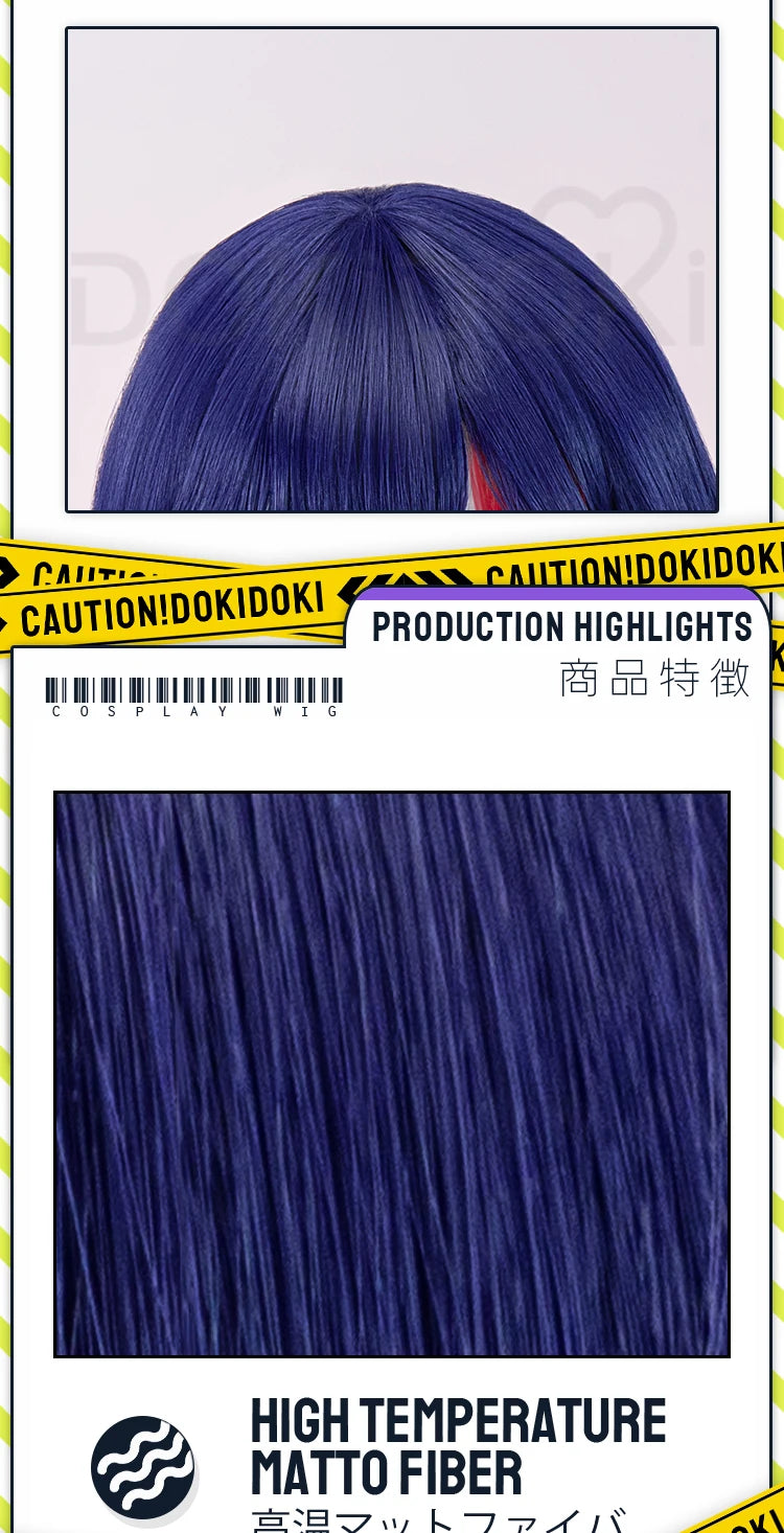 IN STOCK Matoi Ryuko Wig Anime KILL la KILL Cosplay Wig DokiDoki Women Navy Blue 35cm Short Hair Ryuuko Matoi Cosplay Free Cap