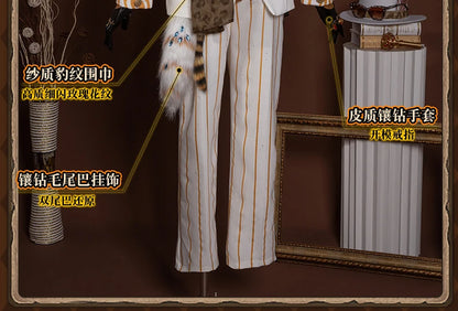 Identity V Prospector Cosplay Costume Wig Norton Campbell Uniform Gambler in The Spotlight Halloween for Women Men Carnival Prop