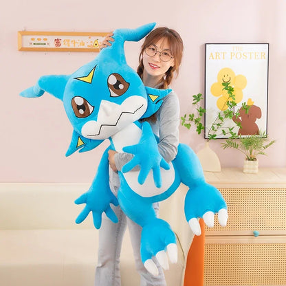 Original Digimon Large Size 75cm Dilu Station Bada Doll Cute Agumon Stuffed Animal Doll  Room Decorations Children Birthday Gift