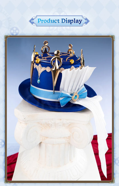 IN STOCK Focalors Furina Hat Game Genshin Impact Cosplay DokiDoki Fontaine Furina Hydro Women Blue Hat Metal Accessories Cosplay