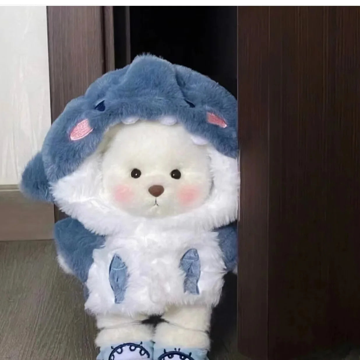 Unique Handmade Brown Bear Plush Toy Change Honey Dress Cloth Baby Girl Hug Cuddly Plushie Doll for Kids Christmas Gift For Kids