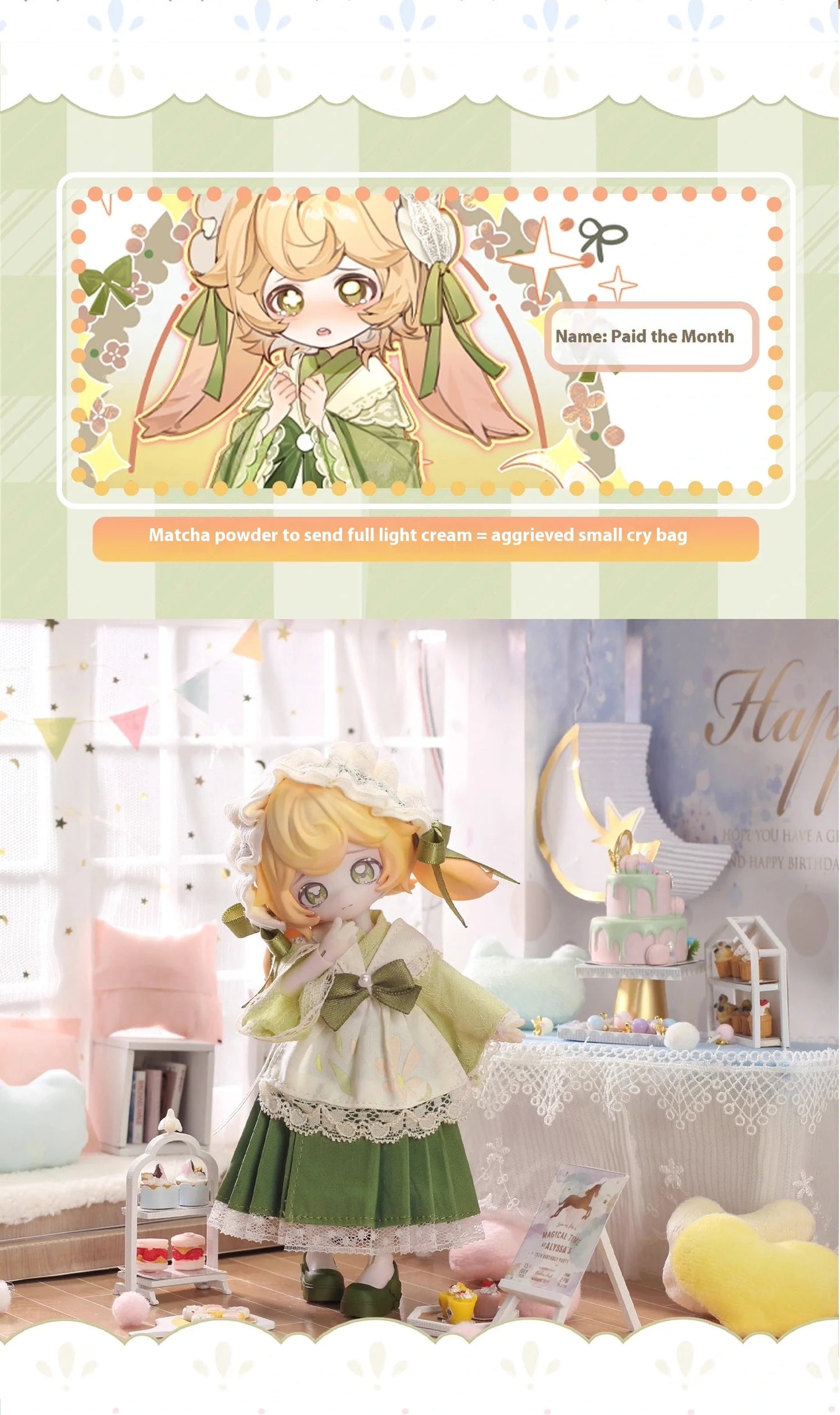 Non-edible Collectible Doll Moon Jumping Time Rabbit Treasure Series 12 Points BJD Blind Box Action Toy Figure Display Piece