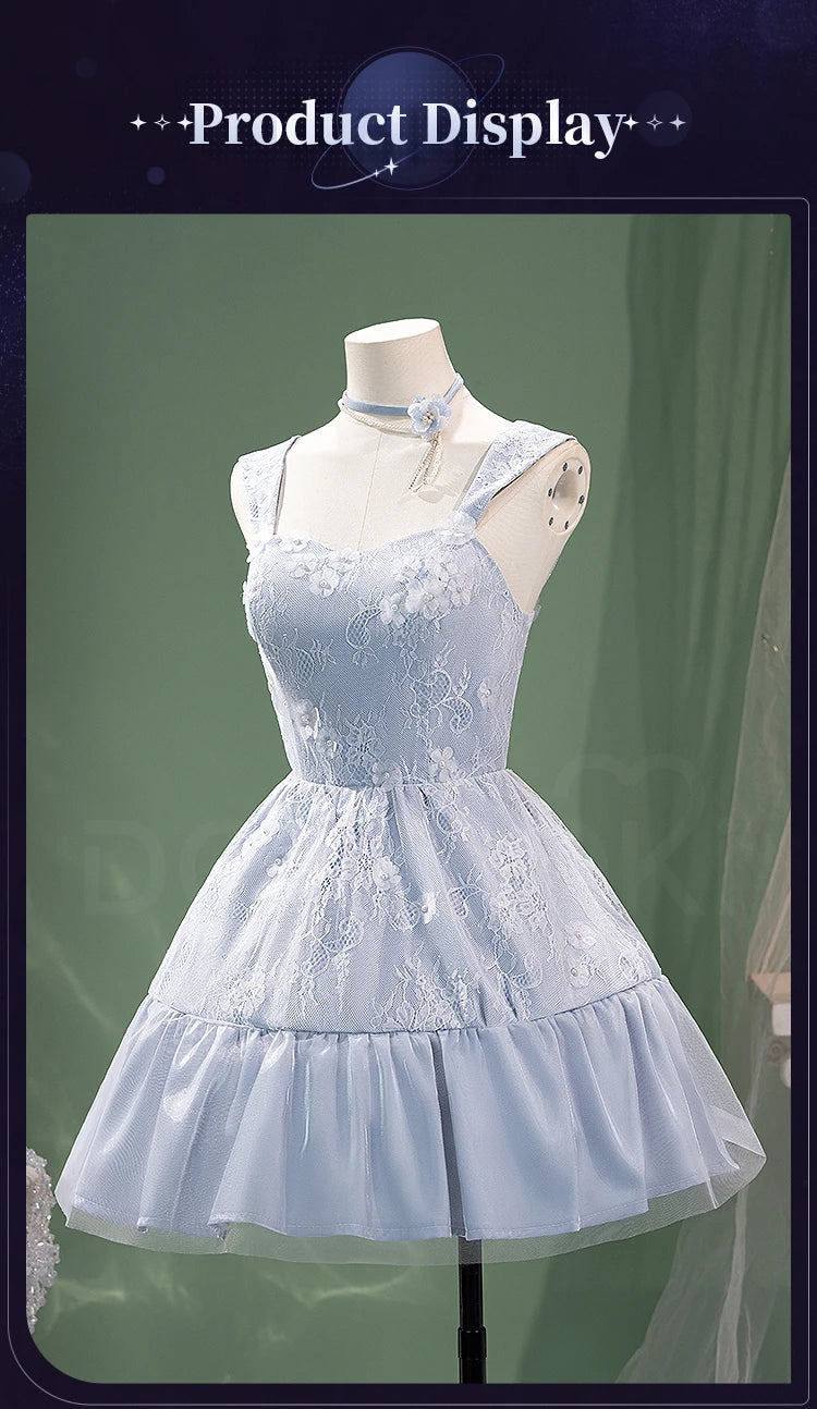 Midnight Bloom Hunter MC Cosplay Game Love and Deepspace DokiDoki-R Women Blue Dress Qinche Sylus Cosplay