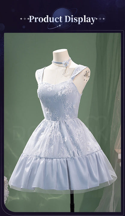 Midnight Bloom Hunter MC Cosplay Game Love and Deepspace DokiDoki-R Women Blue Dress Qinche Sylus Cosplay