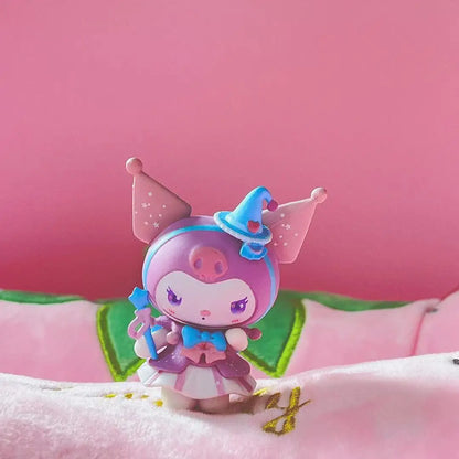 6Pcs/Set Sanrio Toys My Melody Kuromi Anime Figures Cinnamoroll Kawaii Doll Cute Action figure Christmas Gifts for Children